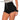 Liooil Black White Red Denim Shorts 2019
