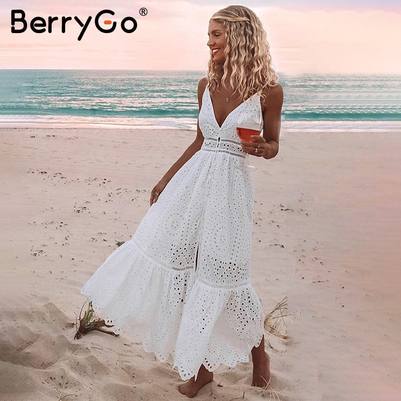 BerryGo White pearls sexy 2019